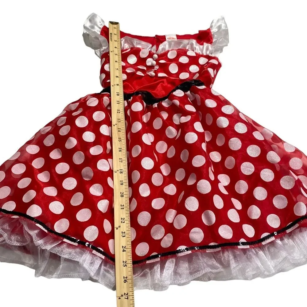 Disney Minnie Mouse Polka Dot Dress and Matching Sequined Mouse Ears L (10-12) - Picture 5 of 10